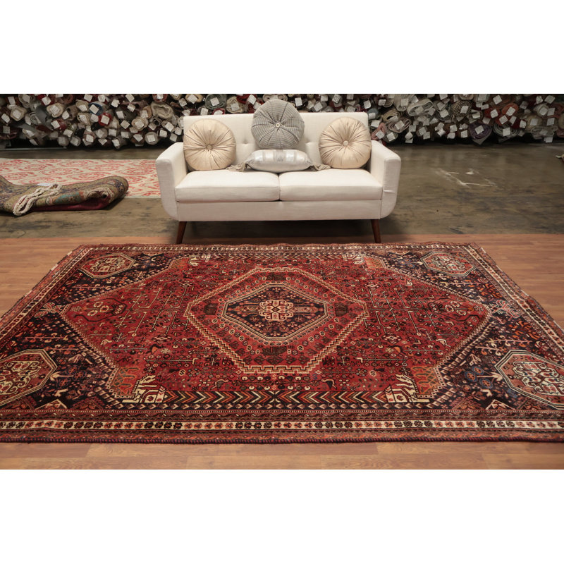 Tapis tribal traditionnel exquis 7 x 9
