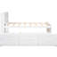 Lit simple avec rangement et tête de lit pour la tête de lit - tête de lit en bois blanc, 3 tiroirs, lit gigogne-1772913921