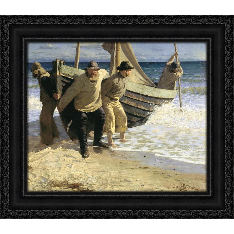 Lancement du bateau. Skagen (1884), H 15 po x l 17 po
