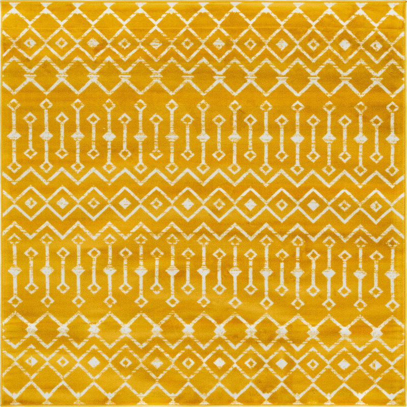 Tapis contemporain Aemtenan couleur moka, Carré 6 pi