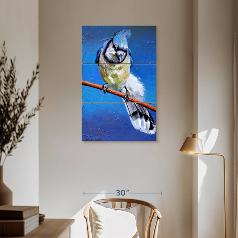 Brampt Blue Jay On A Branch, 57" H x 36" W