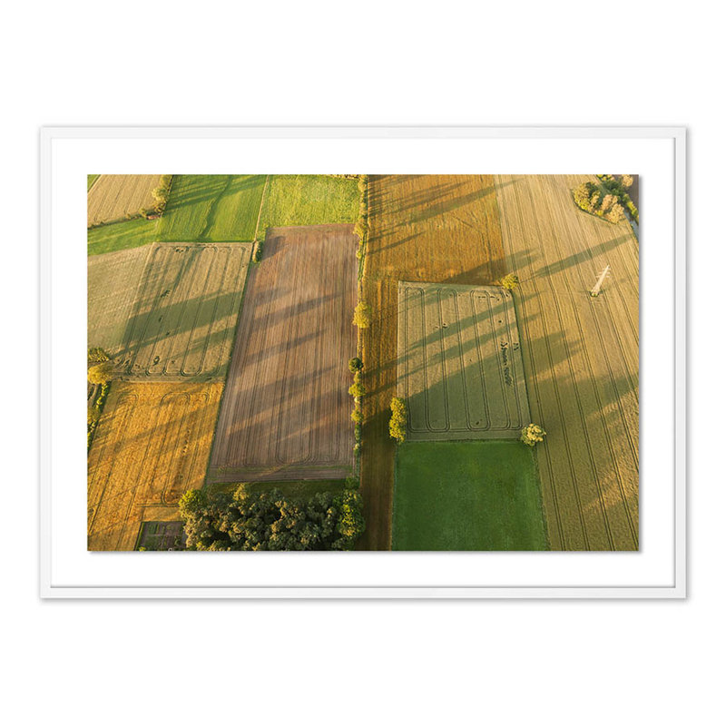 Fields III Print by Jakob Wagner, White, 35" H x 48" W x 2.5" D