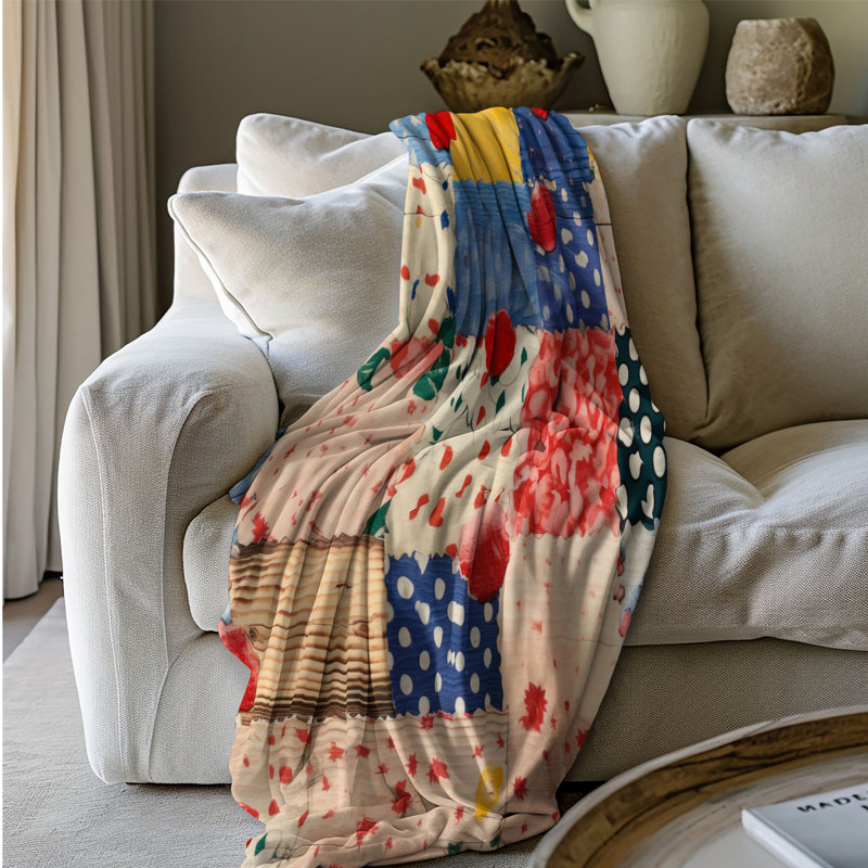 Rustic Patchwork - couverture 1 pièce, L 60 po x l 50 po