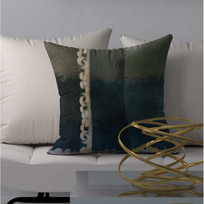 Abstract Reversible Throw Pillow, 20" x 20"