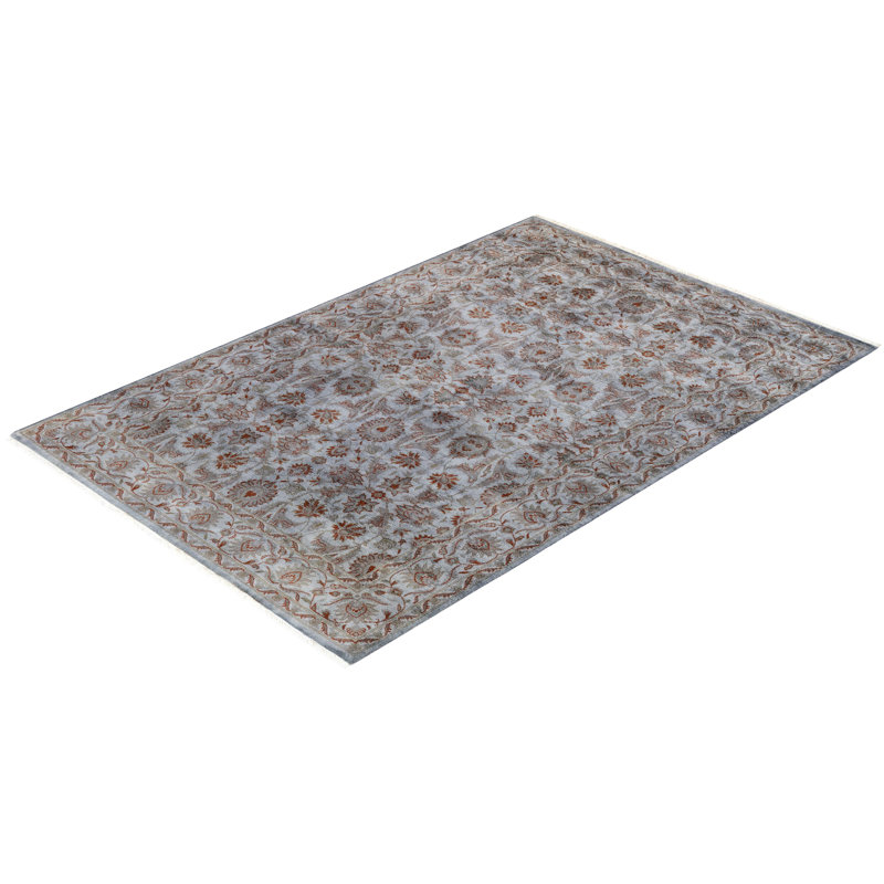 Fine Vibrance One-of-a-Kind 4' 2" X 6' 4" Hand Knotted Area Rug