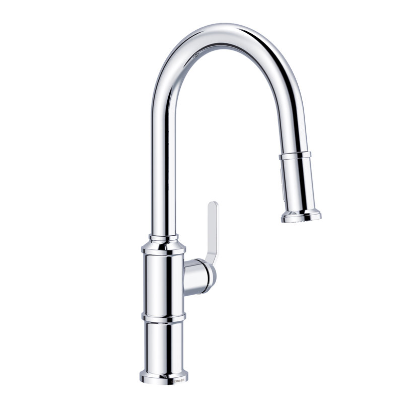Kinzie Single Handle Pull Down Sprayer Kitchen Faucet, Chrome