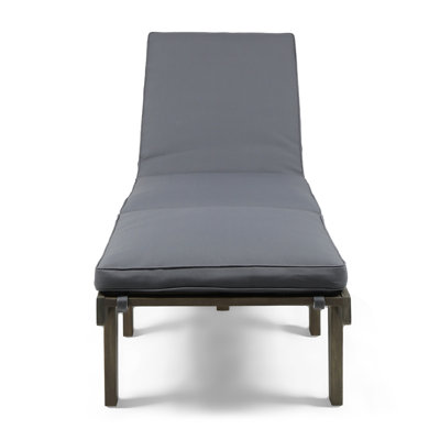 Fauteuil inclinable d'extérieur en bois avec coussin