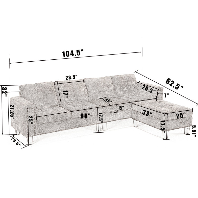 5 Seat Modular Sofa