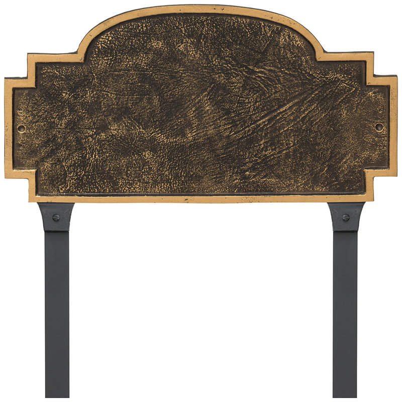 Plaque d'adresse sur 1 ligne Chesterfield, Bronze vieilli / doré, Oui