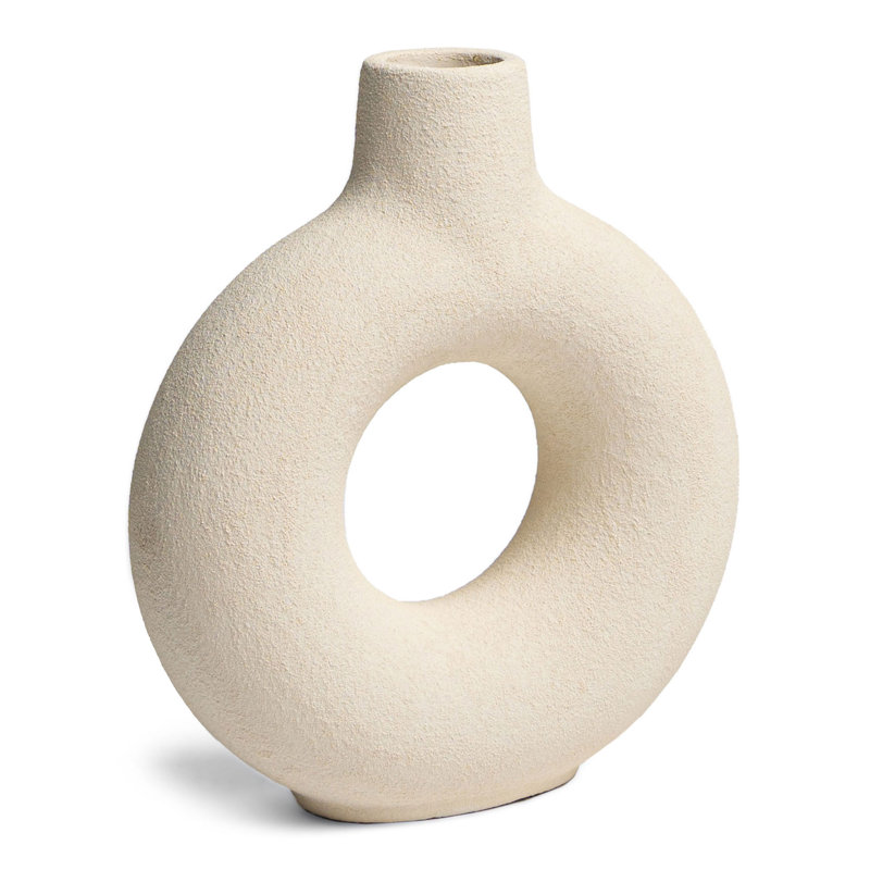Vase décoratif moderne Villa Moda Oona, Blanc, H 11 po x l 3,1 po x P 9,6 po