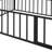 Full Size Floor Bed With Rails For Kids, Metal Montessori Floor Bed With Door, Easy Assemble, Black-489034752-489034755