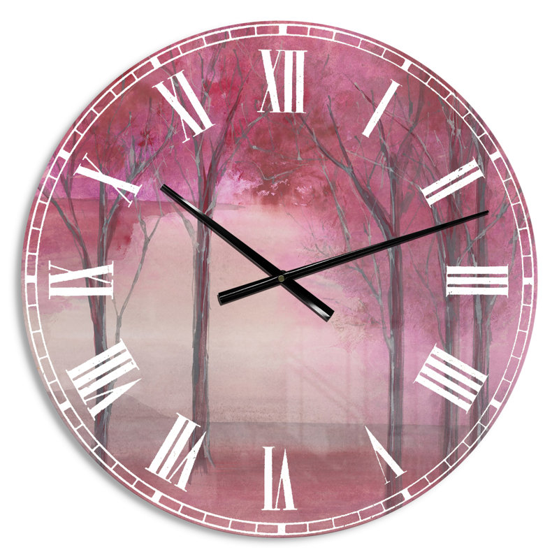 Rose forêt - horloge murale, Petit