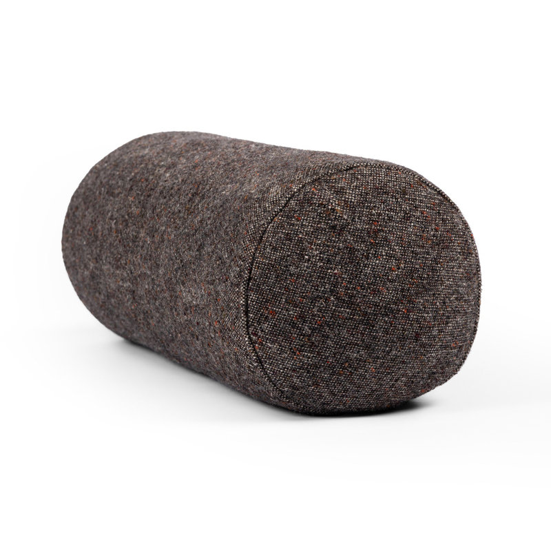 Stonewash Linen Bolster Pillow-Hasselt Ebony-20"x8", Hasselt Ebony