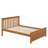 Solid Wood Platform Bed with Slat Headboard -125421284-27507296
