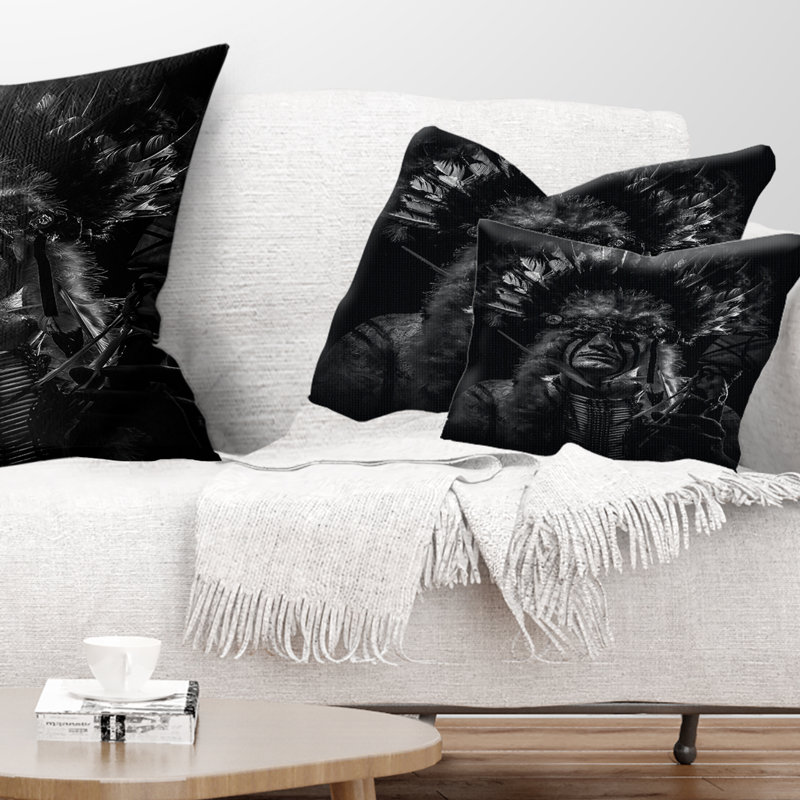  Coussin Tribal, 12 po x 20 po, Rectangulaire