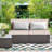Howells 2 Pieces Patio Rattan Armless Sofa Set with Cushions-1328439377