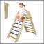 Échelle triangulaire pliable en bois Fionafurn, salle de jeux Montessori pour tout-petits et enfants de 1 à 7 ans (Multicolore)