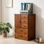 Classeur simple en bois massif brun verrouillable Simple