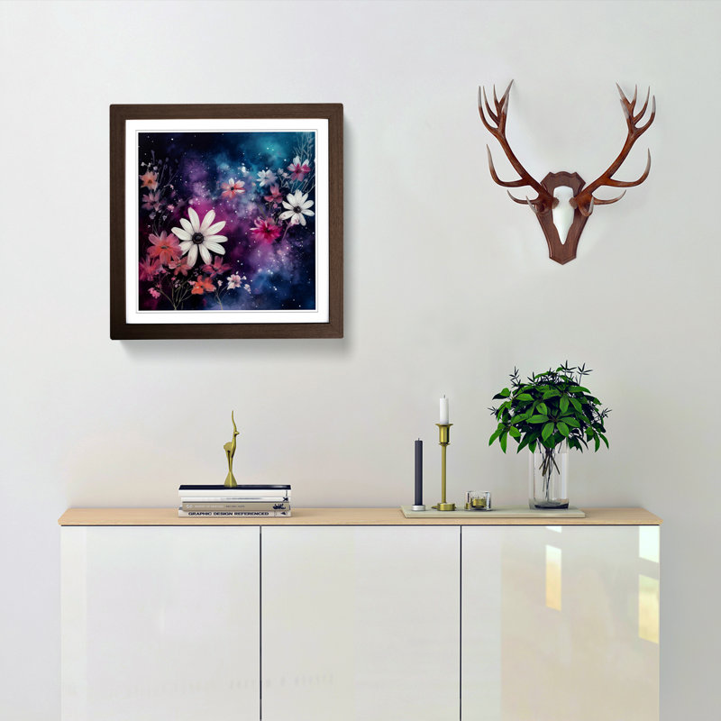 Single Picture Frame Print on Wood, Walnut