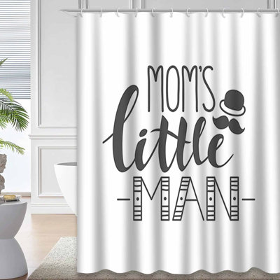Rideau de douche avec 12 crochets Baby Emblem Kids Little Man