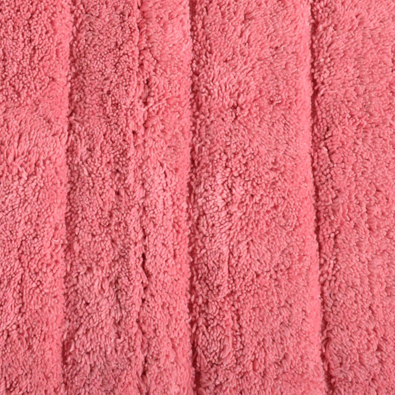 Linear Ribbed Two Piece Bath Mat Set, Rose