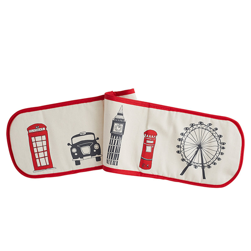 Victoria Eggs London Skyline Cotton Oven Glove 18 x 82cm
