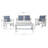 Calhoun Acacia 4 - Person Patio Conversation Set with Cushions-87851302