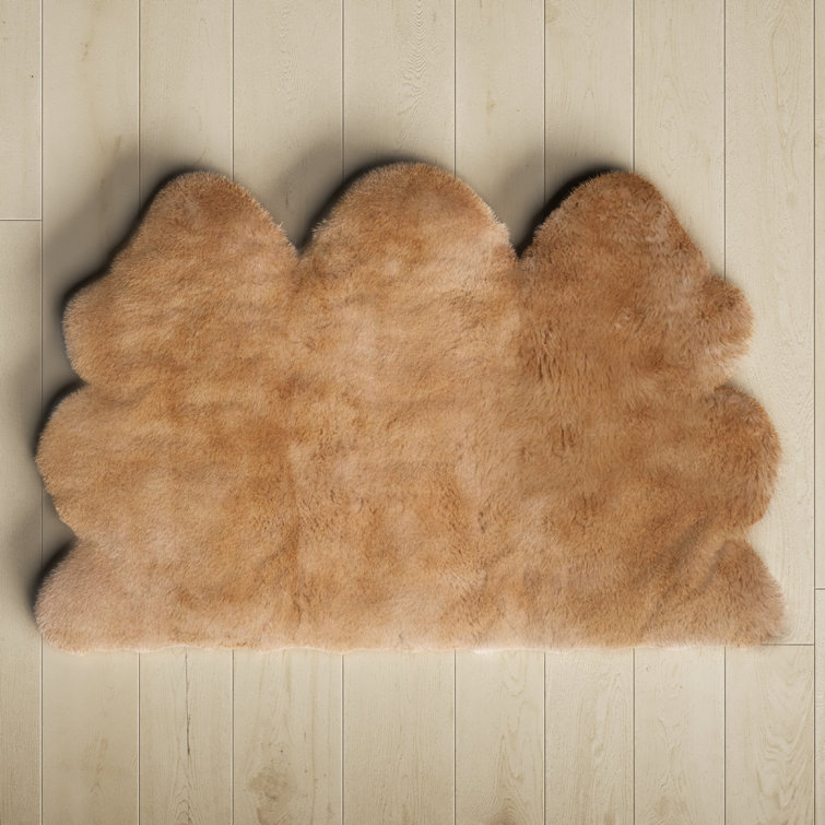Pavlova Handmade Sheepskin Natural Beige Rug