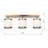 3 Lights Metal Body Semi Flush Mount With Lampshade Cap