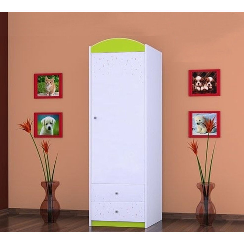 Montalvo 1 Door Wardrobe, Green