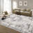 Machine Washable Rugs Oriental Floral Non-Slip Low Pile Rubber Backing Area Rug for Living Room Bedroom Kitchen Dining Room-382526797