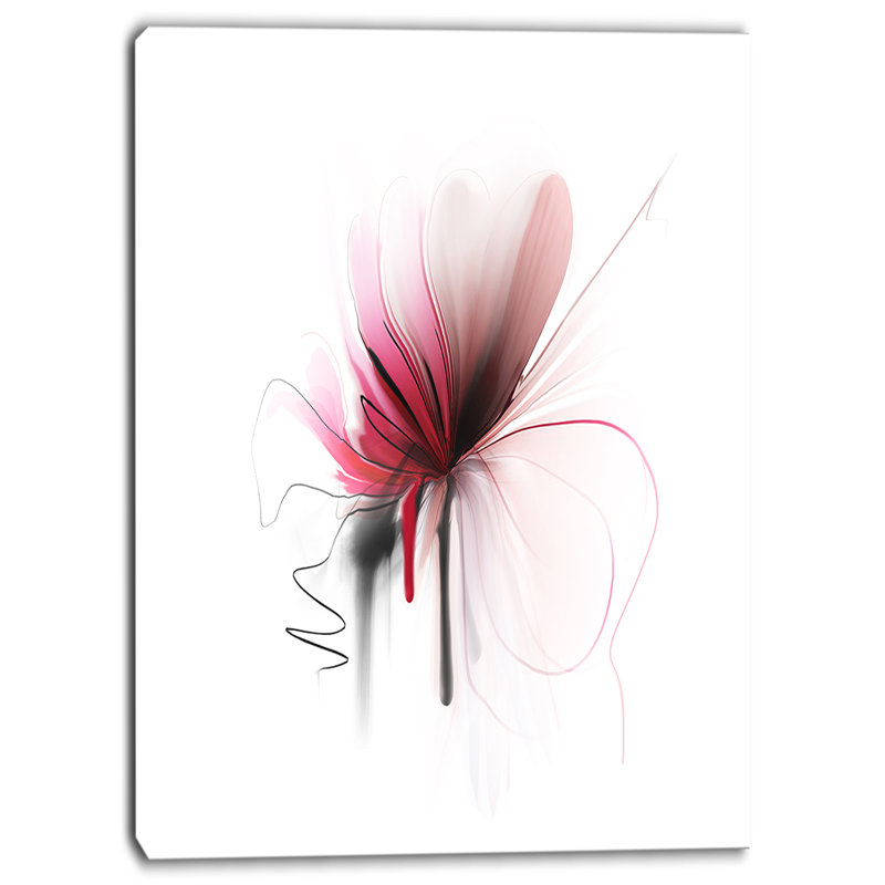 Fleur abstraite, impression digitale sur toile tendue, H 40 po x l 30 po