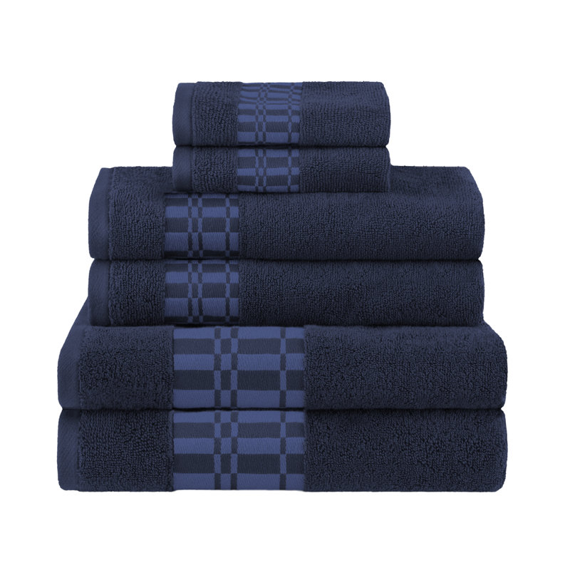 Blue Nile Mills Premium Cotton Quick Drying Bath Towels, Navy