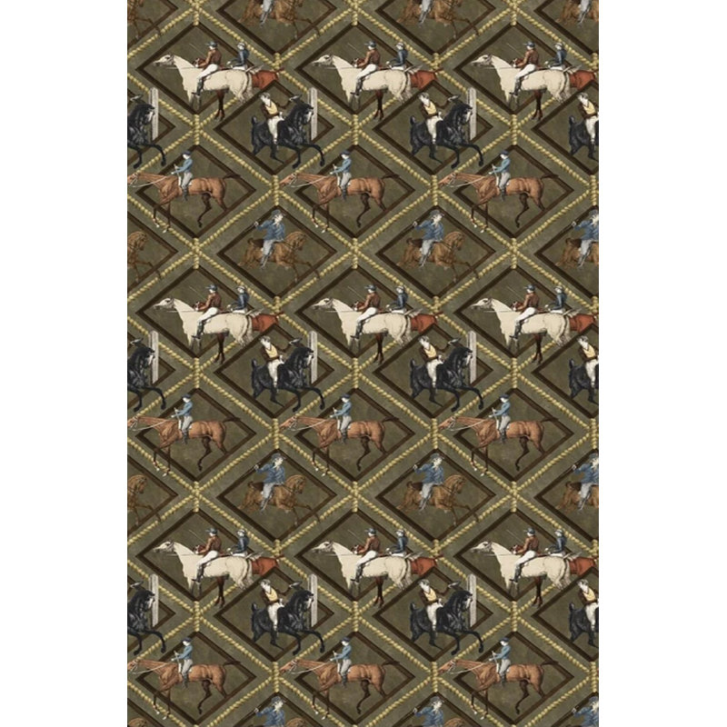 Tapis vert en polypropylène tissé à la machine Kishla, Rectangle 3 pi 11 po x 6 pi 7 po