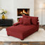 Chaise longue surdimensionnée en velours côtelé vert avec accoudoirs et coussins Milbrey-1438286525-1463754480-1447035766