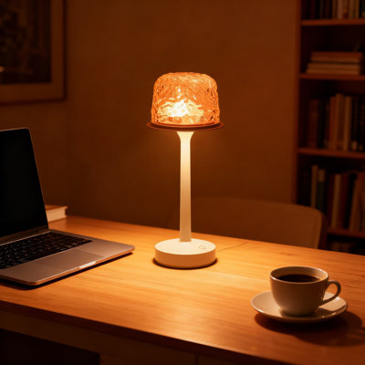 Lampe de table DEL sans fil avec 16 modes de changement de couleur, 3 températures de couleur, lumière de nuit Aurora à intensité variable pour la chambre à coucher, le chevet et le salon