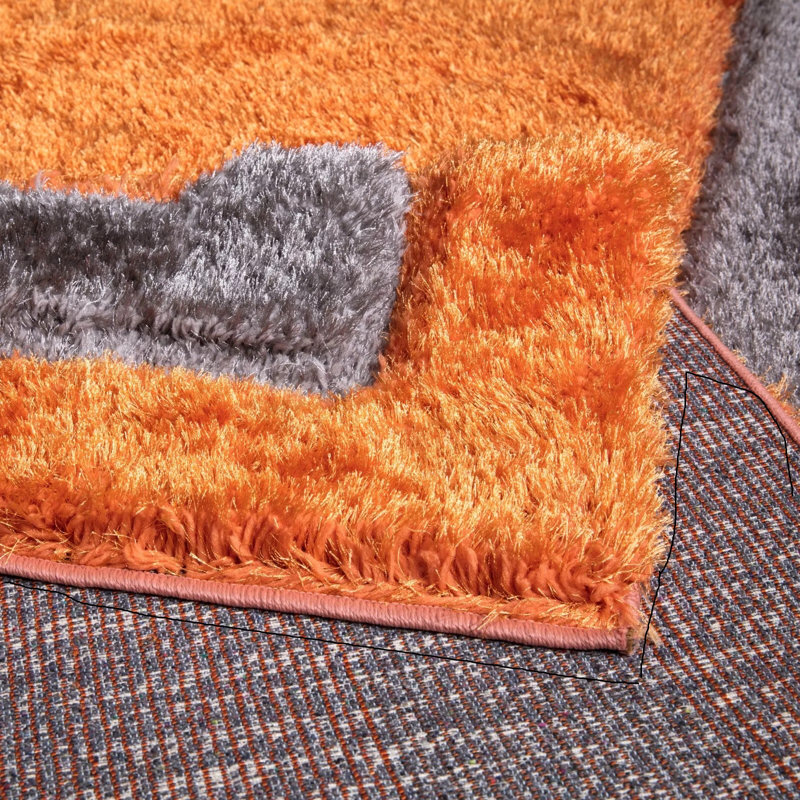 Solid Colour Shag Area Rug, Rectangle 160 x 230cm