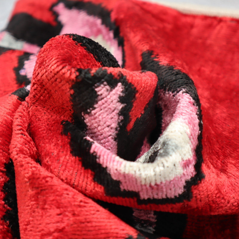 Coussin décoratif, Rouge géométrique 1
