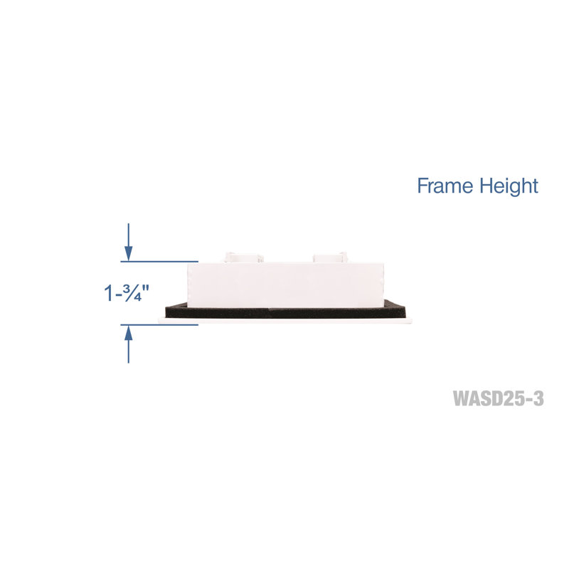 Diffuseur linéaire à fente 6 x 6 Flo Matrix - blanc mat