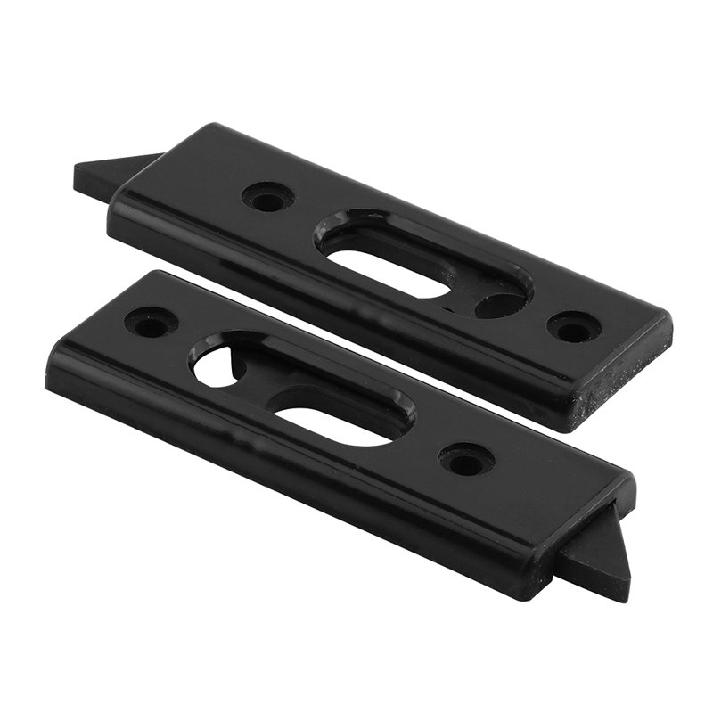 Prime-Line Tilt Latch, Spring-Loaded, Plastic, 2-5/16 in. Hole Centers, Black