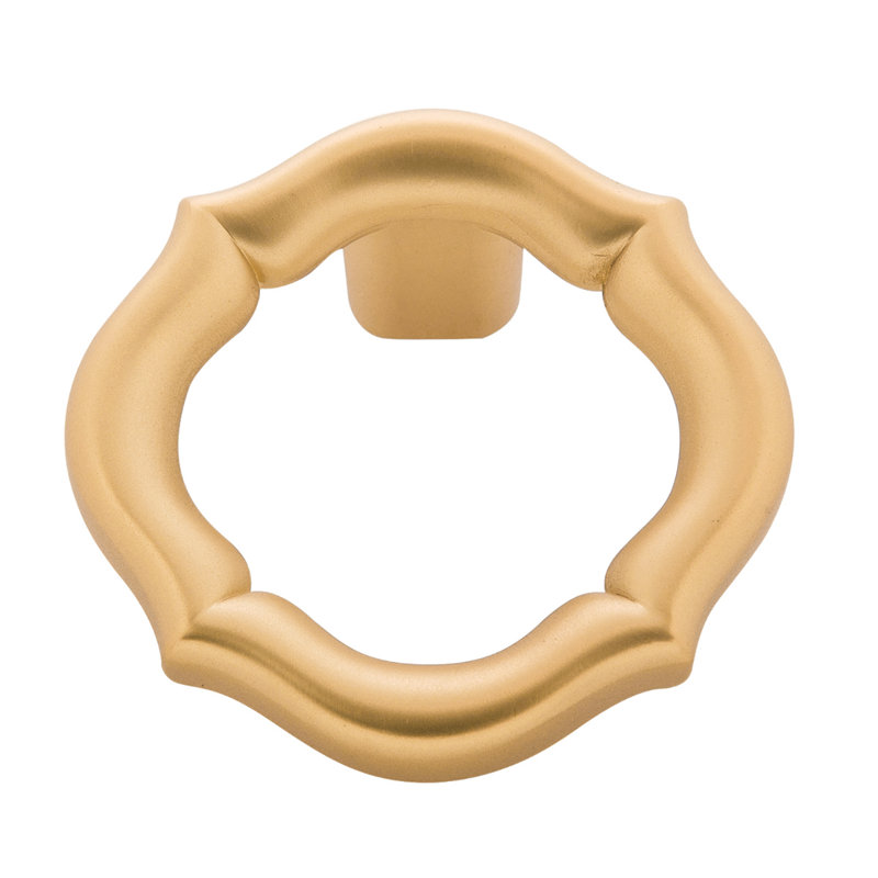 Trellis Collection Pendant Pull 2 Inch Diameter   , Brushed Golden Brass