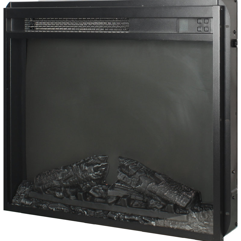 23 Inch Electric Fireplace, Realistic Flame Effect With Log , Remote Control, Timer, Overheat Protection, 1400W Heat, 5000 /H, 11 Temp Settings, 4 Adjustable Brightness For 2000 - 2020 Furniture