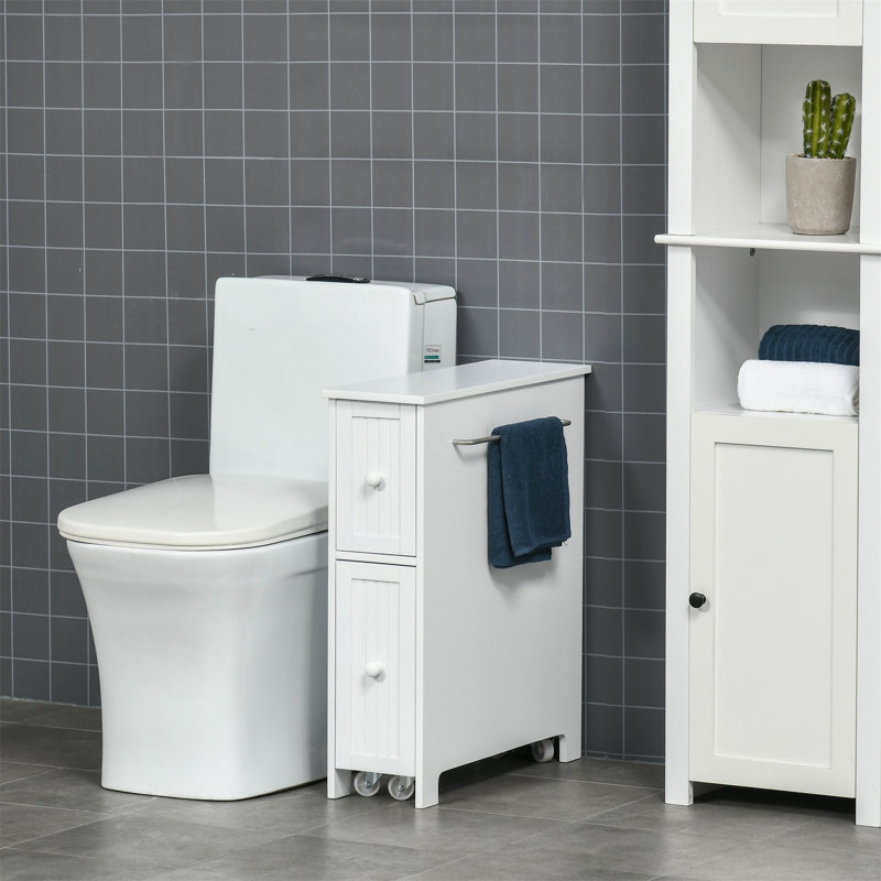 Armoire de salle de bain mince avec tiroirs
