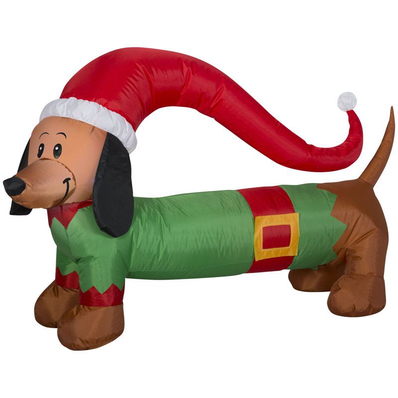 Christmas Weiner Dog 4 Ft. Airblown Inflatable