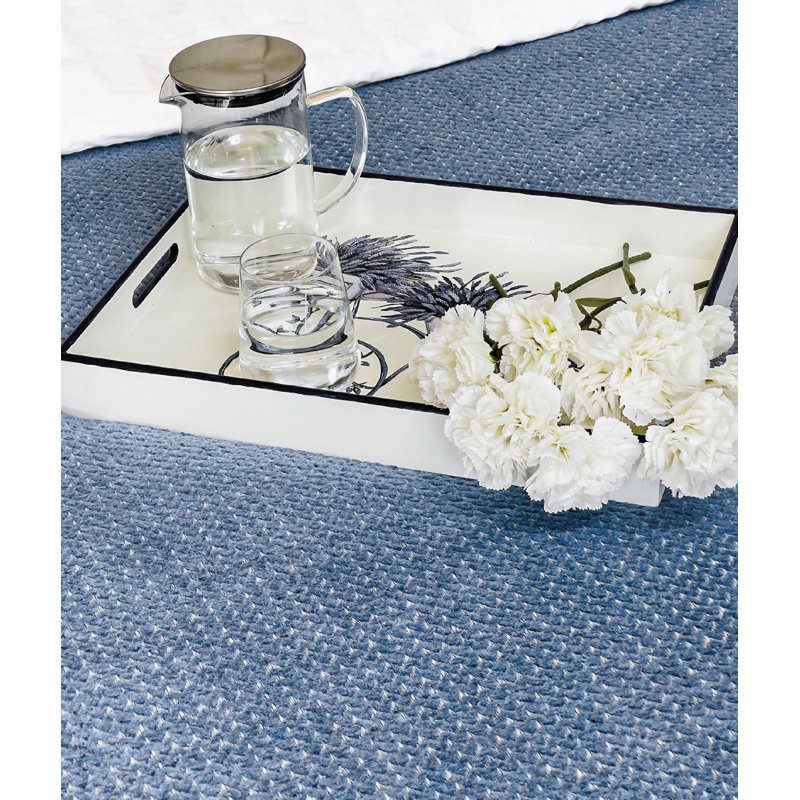 Couvre-lit / couvre-lit 100% coton Elai, Couvre-lit 71 po x 87 po, Bleu