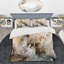 Ensemble d'édredon moderne 4 pièces - Ensemble de literie et coussin décoratif blanc et gris-131382756
