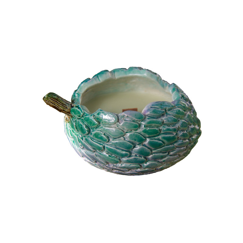 Bougie fantaisie Sweetsop Mysterieuse Fleur Noire, Vert