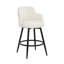 Tabouret de bar et de comptoir pivotant 26 po avec accoudoirs et structure en métal pour îlot de cuisine (ensemble de 4)-130118644-130118645