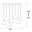 Sabal 7 - Light Kitchen Island Tiered Chandelier