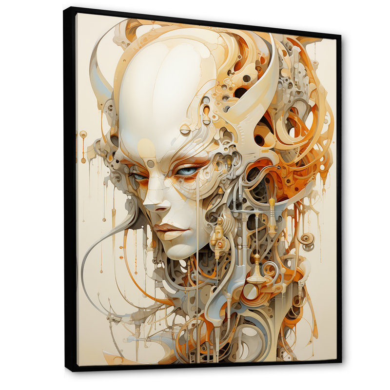 Mythical Alien Creature II, reproduction d'art sur toile, Cadre flottant noir, H 20 po x l 12 po x P 1 po